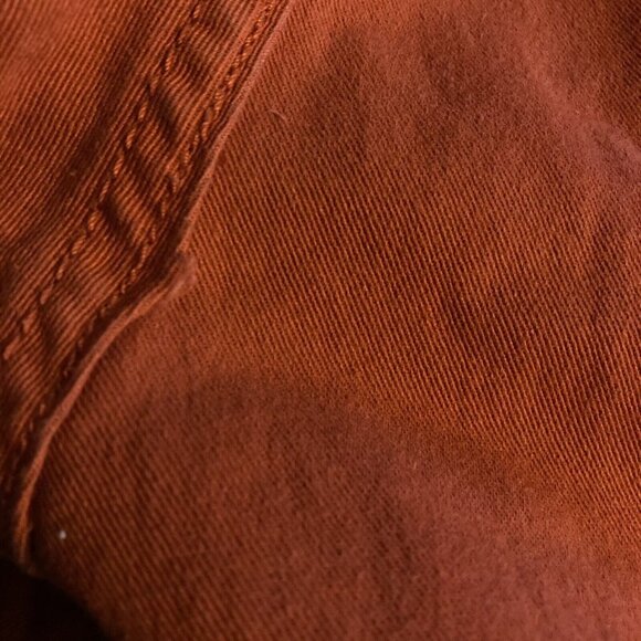 H&M Jeans Womens 29 Rusted Orange Button Fly Denim Stretch - Picture 8 of 12